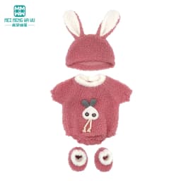 Clothes for Doll Fit 43-45cm Toy New Born Doll Accessories Fashion Knitted Suit, Cartoon Suit