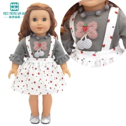 Clothes for Doll Fit 43-45cm Toy New Born Doll Accessories Fashion Knitted Suit, Cartoon Suit