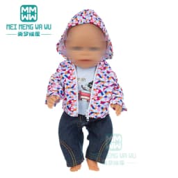 Clothes for Doll Fit 43-45cm Toy New Born Doll Accessories Fashion Knitted Suit, Cartoon Suit
