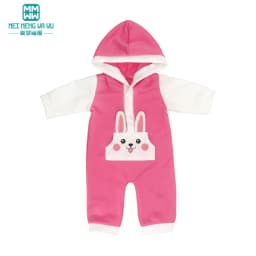 Clothes for Doll Fit 43-45cm Toy New Born Doll Accessories Fashion Knitted Suit, Cartoon Suit