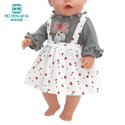 Clothes for Doll Fit 43-45cm Toy New Born Doll Accessories Fashion Knitted Suit, Cartoon Suit