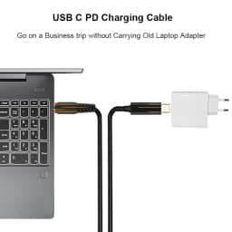 USB Type C to 6.5x4.4 6.5*4.4mm Male Plug Converter Laptop Charging Cable Cord for Sony LG Notebook PC Power Supply Adapter