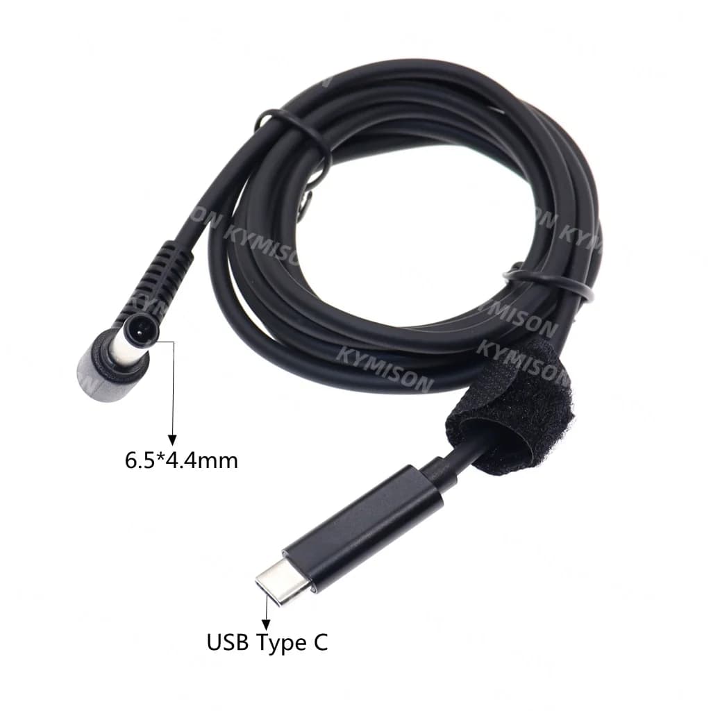USB Type C to 6.5x4.4 6.5*4.4mm Male Plug Converter Laptop Charging Cable Cord for Sony LG Notebook PC Power Supply Adapter