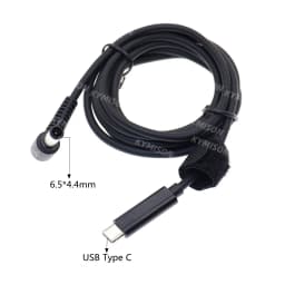 USB Type C to 6.5x4.4 6.5*4.4mm Male Plug Converter Laptop Charging Cable Cord for Sony LG Notebook PC Power Supply Adapter