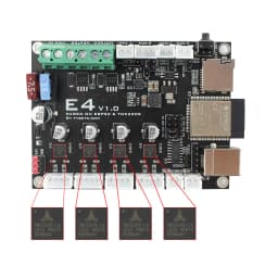 FYSETC E4 board minimal 3D printer control board based on the ESP32 microcontroller from ESPRESSIF built-in Wi-Fi and Bluetooth