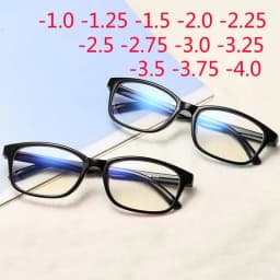 Hot Vintage Refractive Myopia Glasses Women Men Short-sight Eyewear Black Frame-1.0 -1.25 -1.50 -1.75 -2.0 -2.5 -3.0 -4.0