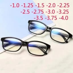 Hot Vintage Refractive Myopia Glasses Women Men Short-sight Eyewear Black Frame-1.0 -1.25 -1.50 -1.75 -2.0 -2.5 -3.0 -4.0