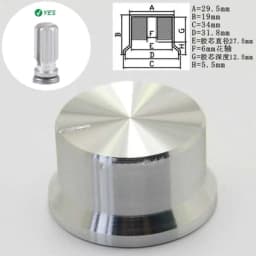 6mm Shaft Hole Aluminum Alloy Potentiometer Knob White