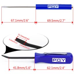 Mini Pocket Clips Screwdriver Strong Magnetic Slotted + Pocket Pry Bar Short Angled Operating Handy Tool 4-Sided Grip