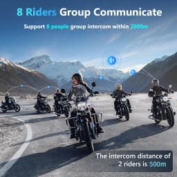 Fodsports M1-S Pro Motorcycle Helmet Intercom 2000M Wireless Bluetooth Headset Intercomunicador Moto 8 Riders Earphone