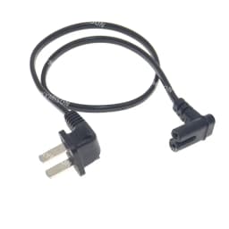 IEC 320 C7 To Universal 2Pin Plug Power Cord For Samsung TCL TV, C7 Right Angled 90 Degree To 2Pin Extension Cable, 0.5m/1m/2m
