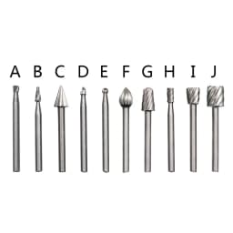 10pcs HSS Routing Router Bits Burr Rotary Tools Rotary Carving Carved Knife Cutter Tool Engraving Wood Working Used for Dremel