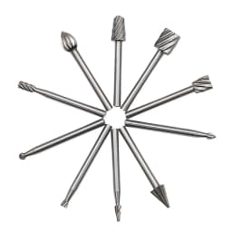 10pcs HSS Routing Router Bits Burr Rotary Tools Rotary Carving Carved Knife Cutter Tool Engraving Wood Working Used for Dremel