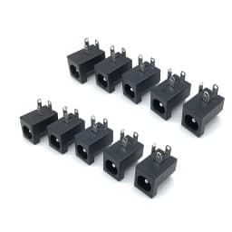 10PCS DC Power Connector pin 2.1x5.5mm Female Plug Jack + Male Plug Jack Socket Adapter PCB Mount DIY Adapter Connector 5.5x2.1