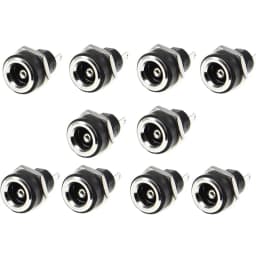 10PCS DC Power Connector pin 2.5x5.5mm Female Plug Jack + Male Plug Jack Socket Adapter PCB Mount DIY Adapter Connector 5.5x2.5