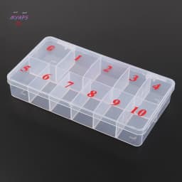 10/11 Fake Nail Art Tips Case Manicure Nail Tool Art Tips Box Storage Case Natural Translucent Acrylic Plastic Cells False Nail