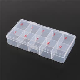 10/11 Fake Nail Art Tips Case Manicure Nail Tool Art Tips Box Storage Case Natural Translucent Acrylic Plastic Cells False Nail