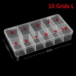 10/11 Fake Nail Art Tips Case Manicure Nail Tool Art Tips Box Storage Case Natural Translucent Acrylic Plastic Cells False Nail