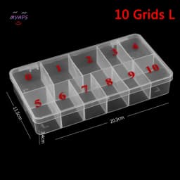 10/11 Fake Nail Art Tips Case Manicure Nail Tool Art Tips Box Storage Case Natural Translucent Acrylic Plastic Cells False Nail