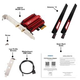 3000Mbps WiFi6E AX210 Bluetooth 5.3 Dual Band 2.4G/5GHz/6GHz WiFi Card 802.11AX/AC PCI Express Wireless Network Card Adapter PC