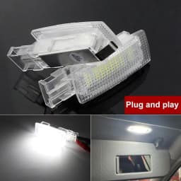 Canbus LED Interior Sun Visor Vanity Mirror Light Reading Lamps For VW Golf4 5 6 7 Plus Passat B5 B6 B7 CC Jetta Polo Beetle EOS