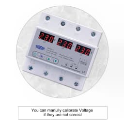 TOMZN Three Phase Adjustable Over and Under Voltage Protector 3 Phase Automatic Recovery Protective Device Reset 63A 380V