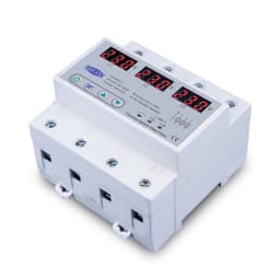 TOMZN Three Phase Adjustable Over and Under Voltage Protector 3 Phase Automatic Recovery Protective Device Reset 63A 380V