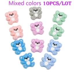Cute-idea 10pcs/Lot Silicone Beads Teether Pacifier Nursing Chain Food Grade Teething Handmade Chewable Accessory Baby Product