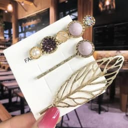 Pearl Crystal Acrylic Hair Clips Set for Women Retro Geometric Barrettes Hairpin Girl Hair Accessories Fashion Jewelry
