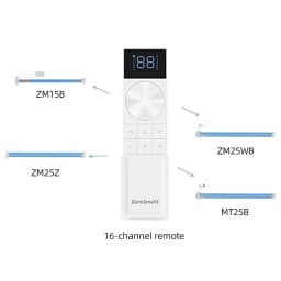 Zemismart Remote Control for Roller Shade Blind Motor Chain Roller Blinds ZM25 ZM16 ZM15 Bracket and End Cap
