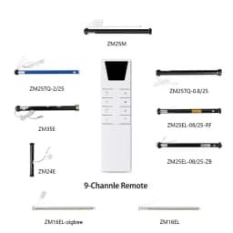 Zemismart Remote Control for Roller Shade Blind Motor Chain Roller Blinds ZM25 ZM16 ZM15 Bracket and End Cap