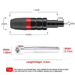 1PAIR 8mm Motorcycle Anti Falling Rod Scooter Motorbike CNC Aluminum Engine Shatter Crash Frame Slider Protector Stick Crash Bar