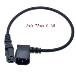 IEC60320 C13 Angle Converter Angle Extension Cable C13 to C14 PDU Up Down Right Angle Power Cables Male to Female AC Power Cord