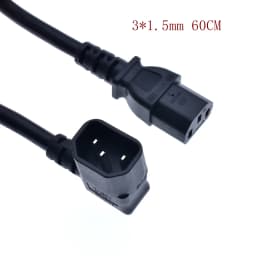 IEC60320 C13 Angle Converter Angle Extension Cable C13 to C14 PDU Up Down Right Angle Power Cables Male to Female AC Power Cord