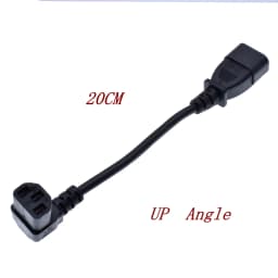 IEC60320 C13 Angle Converter Angle Extension Cable C13 to C14 PDU Up Down Right Angle Power Cables Male to Female AC Power Cord
