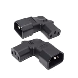 IEC60320 C13 Angle Converter Angle Extension Cable C13 to C14 PDU Up Down Right Angle Power Cables Male to Female AC Power Cord