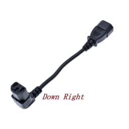 IEC60320 C13 Angle Converter Angle Extension Cable C13 to C14 PDU Up Down Right Angle Power Cables Male to Female AC Power Cord