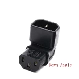 IEC60320 C13 Angle Converter Angle Extension Cable C13 to C14 PDU Up Down Right Angle Power Cables Male to Female AC Power Cord