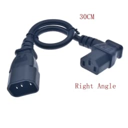 IEC60320 C13 Angle Converter Angle Extension Cable C13 to C14 PDU Up Down Right Angle Power Cables Male to Female AC Power Cord