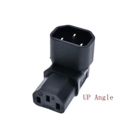 IEC60320 C13 Angle Converter Angle Extension Cable C13 to C14 PDU Up Down Right Angle Power Cables Male to Female AC Power Cord