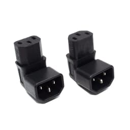 IEC60320 C13 Angle Converter Angle Extension Cable C13 to C14 PDU Up Down Right Angle Power Cables Male to Female AC Power Cord