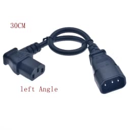 IEC60320 C13 Angle Converter Angle Extension Cable C13 to C14 PDU Up Down Right Angle Power Cables Male to Female AC Power Cord