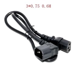 IEC60320 C13 Angle Converter Angle Extension Cable C13 to C14 PDU Up Down Right Angle Power Cables Male to Female AC Power Cord