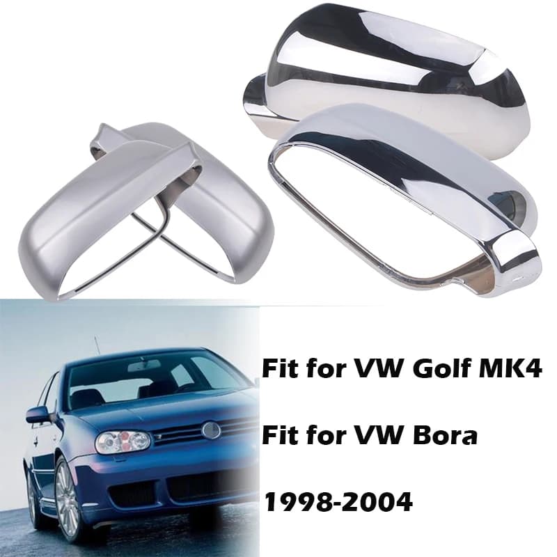 Rhyming Chrome/Sliver Rearview Mirror Cover For VW Golf MK4 Jetta MK4 Passat B5 Left/Right Same Size Replacement Side Mirror Cap