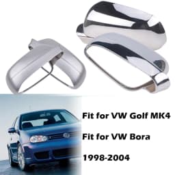 Rhyming Chrome/Sliver Rearview Mirror Cover For VW Golf MK4 Jetta MK4 Passat B5 Left/Right Same Size Replacement Side Mirror Cap
