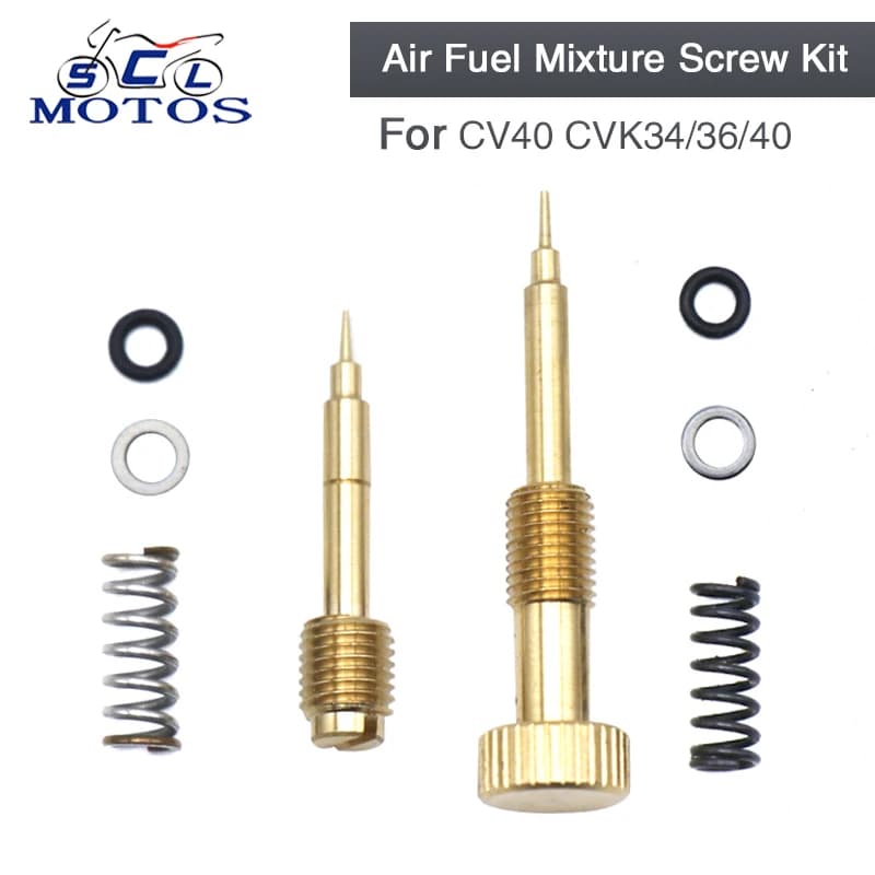 Sclmotos- For Harley CV40 Twin Cam Sportster Keihin CVK 34/36/40 Carburetor Air Screws Idle Mixture Fuel Ratio Adjusting Screw