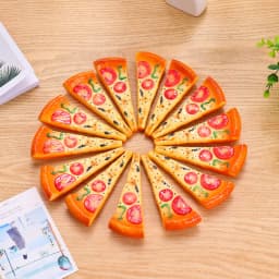 Novelty Bread Ballpoint Pen Magnetic Pizza Croissant Baguette Black Color Ink Roller Ball Pens Fridge Magnet School Gift F745