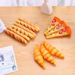Novelty Bread Ballpoint Pen Magnetic Pizza Croissant Baguette Black Color Ink Roller Ball Pens Fridge Magnet School Gift F745