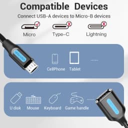 Vention Micro USB OTG Cable Micro USB Male to USB Female Cable Adapter for Samsung S6 Xiaomi Android Phone USB 2.0 OTG Adapter