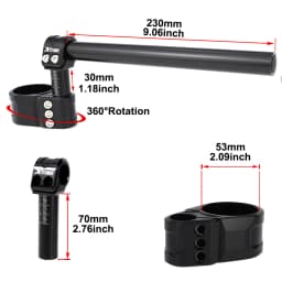 Motorcycle Handlebar Clip-On Handle Bar Raiser Universal Fit For 37mm 41mm 43mm 50mm 53mm 55mm Adjustable Clip-ons Handlebar